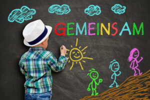 Kinderzeichnung - "gemeinsam"